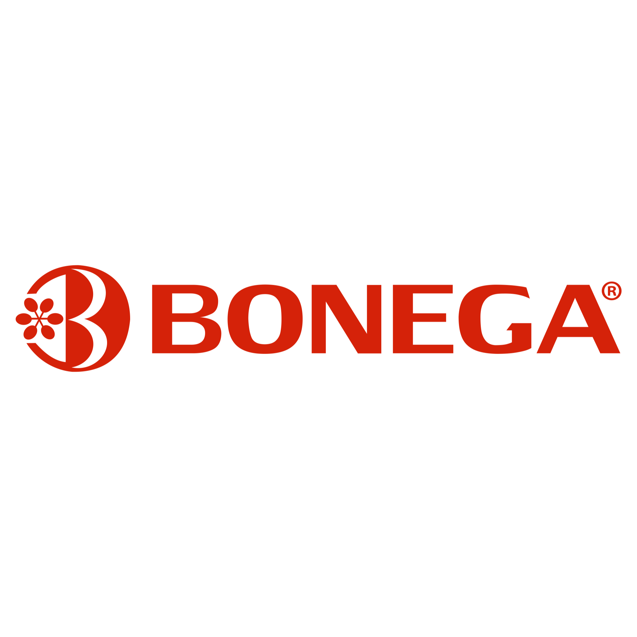 Červené logo BONEGA